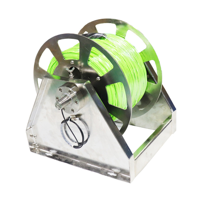 SS304光ファイバケーブルのドラム スリップ リング ロータリージョイントの手動クランクケーブル巻き枠